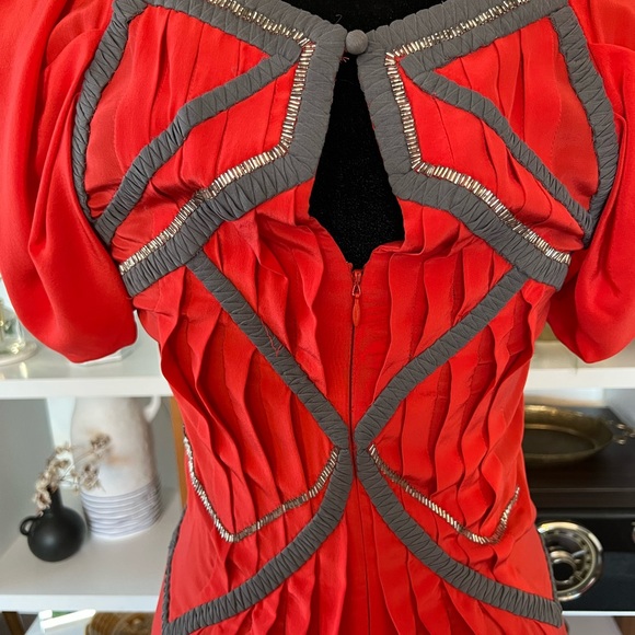 BCBG Maxaria Coral/Salmon coloured dress in size 2. - Picture 3 of 6